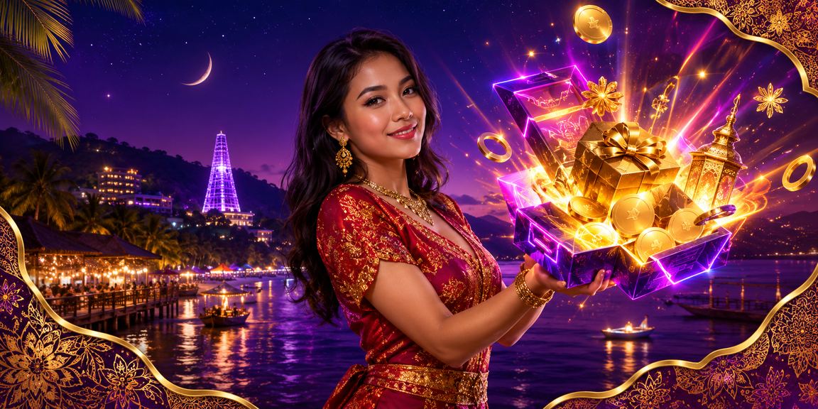 Batik-themed casino entertainment in Langkawi with a luxurious and vibrant atmosphere