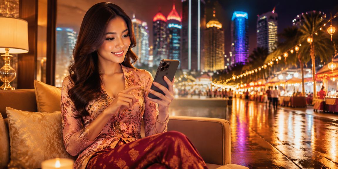 Player in Petaling Jaya using the akmal2u Malay-styled mobile casino app